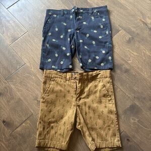 Boys Youth Pattern Shorts Brooklyn Cloth Mfg Co Twill Stretch Size 8
